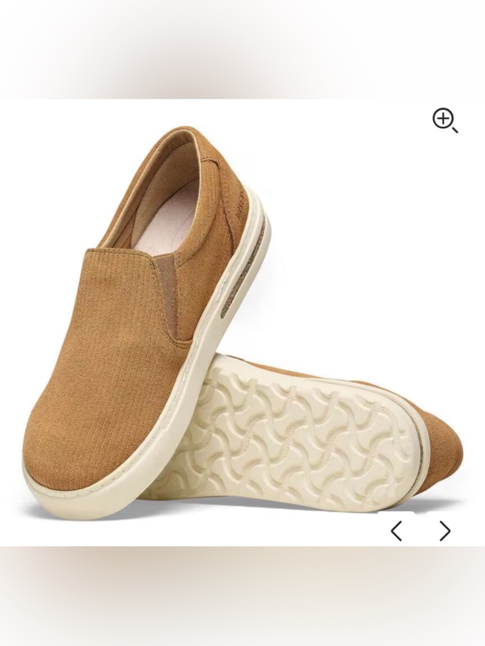 Birkenstock women’s Slip-On Loafers in Tan Canvas Oswego Suede size 8us 38eu